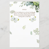 Chic Eukalyptus Greenerity Blätter Emerald Wedding (Rückseite)