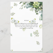 Chic Eukalyptus Greenerity Blätter Emerald Wedding (Rückseite)