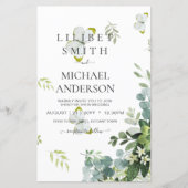 Chic Eukalyptus Greenerity Blätter Emerald Wedding (Vorderseite)