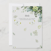 Chic Eukalyptus Greenerity Blätter Emerald Wedding Einladung (Rückseite)