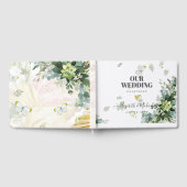 Chic Eukalyptus Greenerity Blätter Emerald Wedding Gästebuch (Voll)
