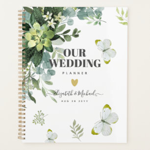 Chic Eukalyptus Greenerity Blätter Emerald Wedding Planer