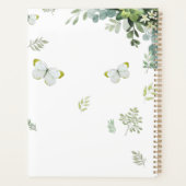 Chic Eukalyptus Greenerity Blätter Emerald Wedding Planer (Rückseite)