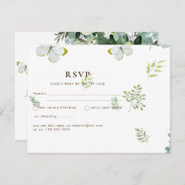 Chic Eukalyptus Greenerity Blätter Emerald Wedding Postkarte