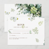 Chic Eukalyptus Greenerity Blätter Emerald Wedding Postkarte (Vorne/Hinten)