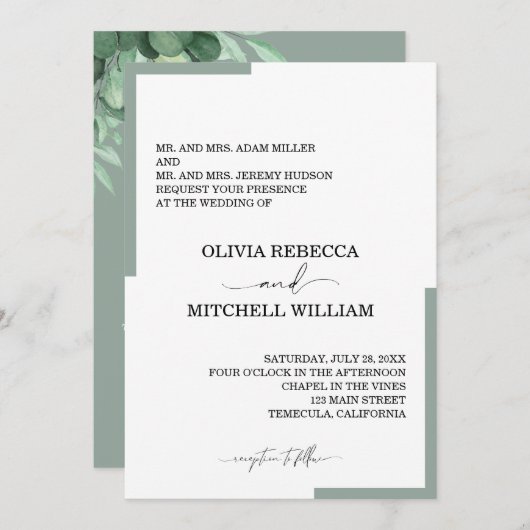 Chic Eukalyptus Greenery Wedding (Vorne/Hinten)