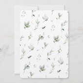 Chic Eukalyptus und Gold Bridal Dusche Einladung (Rückseite)