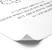 Chic ewig in unserem Herzen in der Liebe Erinnerun Poster (Ecke)