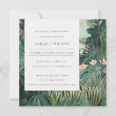 Chic Exotic Tropical Forest Couples Dusche laden e Dankeskarte (Vorderseite)
