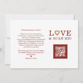 Chic Exquisite Love Quote Fall Floral Heart-Shape Save The Date (Rückseite)