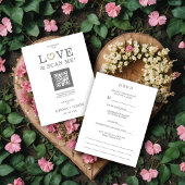 Chic Exquisite Love Quote Pink Floral Heart-Shape RSVP Karte