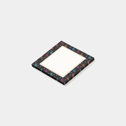 Chic Extravagant Butterflies Pattern Post-it Klebezettel (angewinkelt)