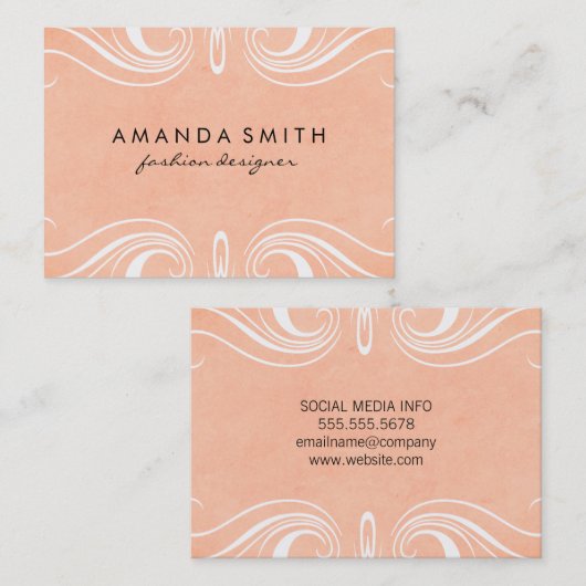 Chic Extravagant Elements Visitenkarte (Vorne/Hinten)