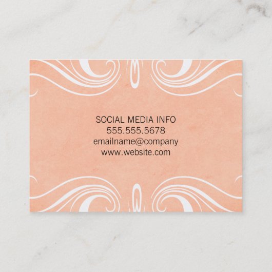 Chic Extravagant Elements Visitenkarte (Rückseite)