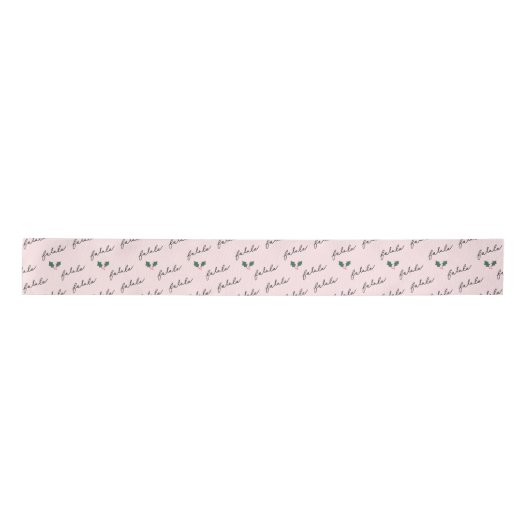 Chic Fa La Hand Briefe Rosa Feigling Satinband (Vorderseite)