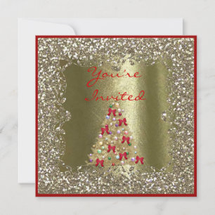 CHIC & FAB CHRISTMAS BLING CRYSTAL Gold Einladung