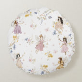 Chic Fairies Wildblume Meadow Rundes Kissen (Rückseite)