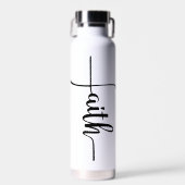 Chic Faith Script Cross Trinkflasche (Vorne)