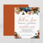 Chic Fall in Liebe Blue Floral Brautparty laden (Vorne/Hinten)