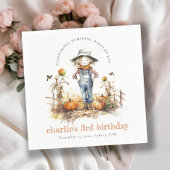 Chic Fall Pumpkin Scarecrow Harvest Kindergeburtst Serviette