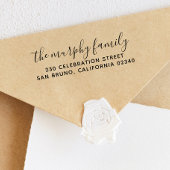 Chic Familienname & einfache Rücksendeadresse Gummistempel
