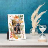 Chic Family Erntedank Fall Leaf Border Foto Fotoplatte (Seite)
