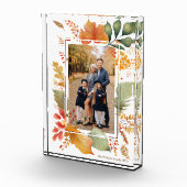 Chic Family Erntedank Fall Leaf Border Fotoblock (Rechts)