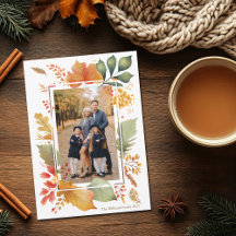 Chic Family Erntedank Foto Fall Leaf Border