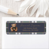 Chic Fancy Bear R.L. theme return address label (Insitu)