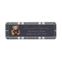 Chic Fancy Bear R.L. theme return address label