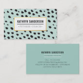 CHIC-Farbabstriche Strikes Punkte schwarze Goldmin Visitenkarte (Vorne/Hinten)