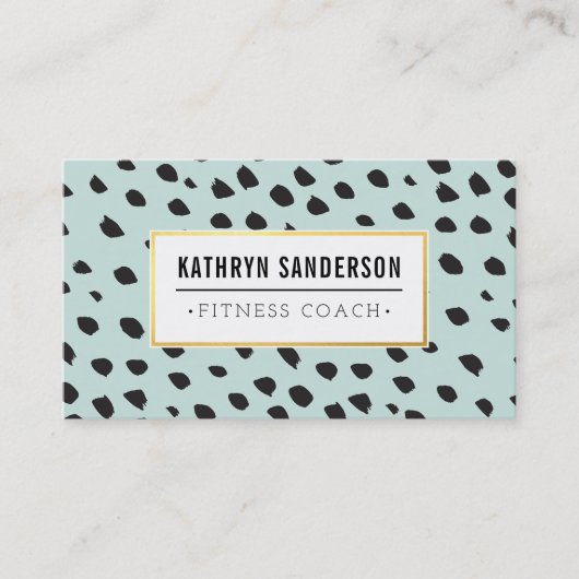 CHIC-Farbabstriche Strikes Punkte schwarze Goldmin Visitenkarte (Vorderseite)