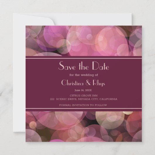 Chic Farben Save The Date (Vorderseite)