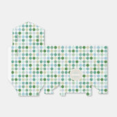 Chic farbenfrohe grüne Polka-Punkte Muster Monogra Geschenkschachtel (Ungefaltet)