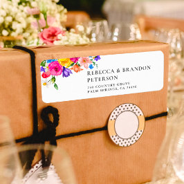 Chic farbenfrohe helle Wildblumen Hochzeit