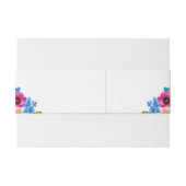 Chic farbenfrohe, lebendige Wildblumen Hochzeit Einladungsbanderole (Rückseitenbeispiel)