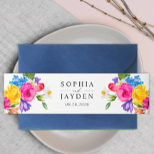 Chic farbenfrohe, lebendige Wildblumen Hochzeit