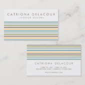 Chic farbenfrohe Retro Stripes-Muster Business Car Visitenkarte (Vorne/Hinten)