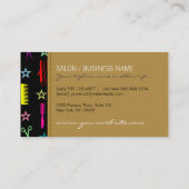 Chic-Farbhaar-Salon oder Stylist (Gewohnheit) Visitenkarte (Rückseite)