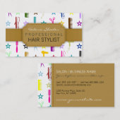 Chic-Farbhaar-Salon oder Stylist (Gewohnheit) Visitenkarte (Vorne/Hinten)