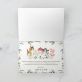 Chic Farm Animals Greenerity Baby Shower Geburtsta Dankeskarte (Innenseite)