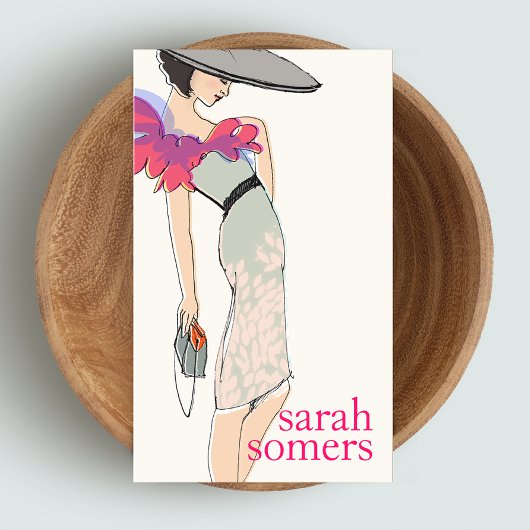 Chic, Fashion Blogger, stilvolles Modemodell Visitenkarte