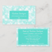 Chic Fashion Boutique Elegant Mint Bokeh Visitenkarte (Vorne/Hinten)