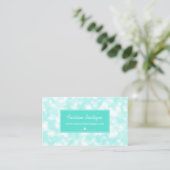 Chic Fashion Boutique Elegant Mint Bokeh Visitenkarte (Stehend Vorderseite)
