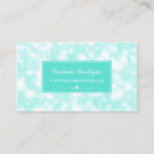 Chic Fashion Boutique Elegant Mint Bokeh Visitenkarte (Vorderseite)