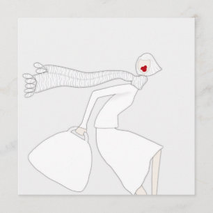 Chic Fashion Coloring Art Card Miss Wendy Feiertagskarte