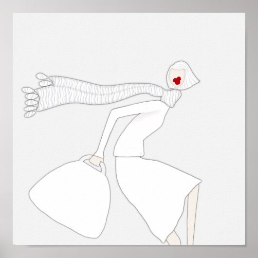 Chic Fashion Coloring Art Poster Miss Wendy (Vorne)