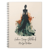 Chic Fashion Design Sketchbook Notizblock (Vorderseite)