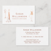 Chic Fashion Designer Rose Visitenkarte (Vorne/Hinten)