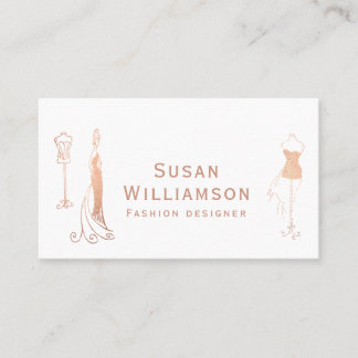 Chic Fashion Designer Rose Visitenkarte